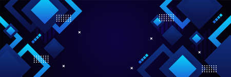 Dark navy blue banner background. Vector abstract graphic design banner pattern background template.のイラスト素材