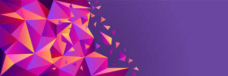 Colorful bauhaus geometric Memphis abstract wide banner background. Vector abstract graphic design banner pattern background template.のイラスト素材