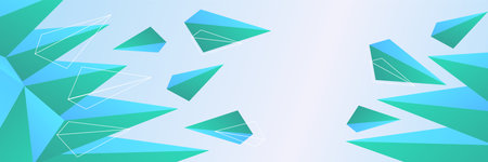 Colorful bauhaus geometric Memphis abstract wide banner background. Vector abstract graphic design banner pattern background template.のイラスト素材