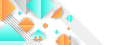 Blue and orange banner background. Vector abstract graphic design banner pattern background template.のイラスト素材