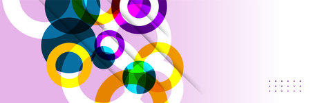 Abstract banner background with circles. Vector abstract graphic design banner pattern background template.のイラスト素材