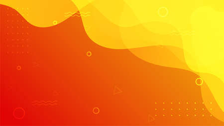 Abstract colorful orange shapes presentation background. Gradient dynamic lines background. Modern...