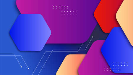 Abstract colorful shapes presentation background. Gradient dynamic lines background. Modern mosaic...
