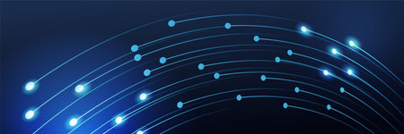 abstract blue technology banner design