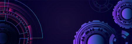 Abstract technology concept. Circuit board, high computer color background. Vector illustration