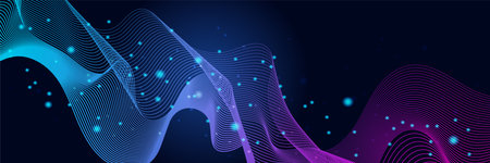 Wide Cyber security internet and networking concept. Hi-tech vector illustration with various...