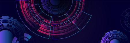 Abstract technology concept. Circuit board, high computer color background. Vector illustration