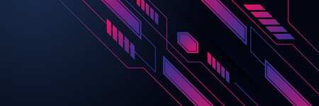 Abstract technology concept. Circuit board, high computer color background. Vector illustration