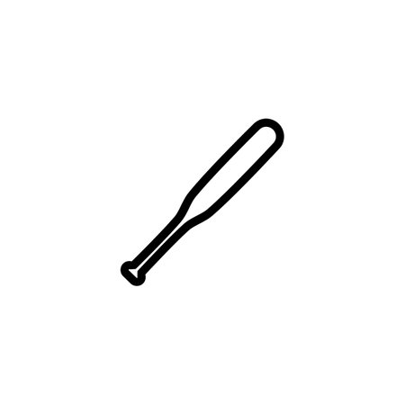 Baseball bat icon. Single high quality outline symbol for web design or mobile app. Thin line sign...