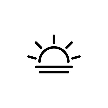 Sunset icon. Simple element illustration. Sunset symbol design from Weather collection. Can be used for web and mobileのイラスト素材