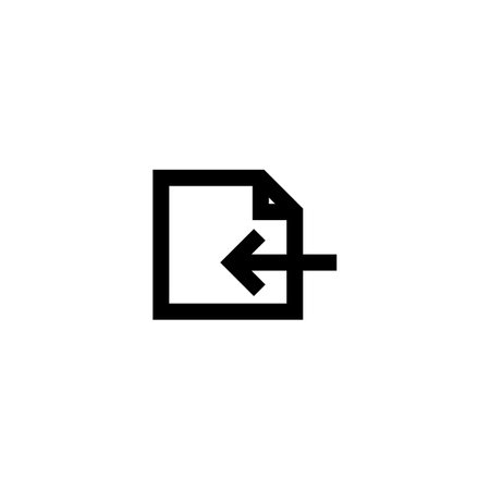 File transfer icon. Simple illustration of file transfer icon for web design isolated on white background. Import icon symbol.のイラスト素材