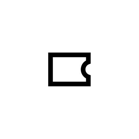 Coupon icon vector. Simple line style symbol.のイラスト素材