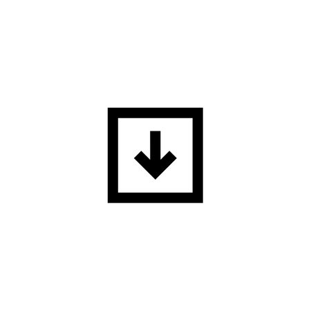Download icon. Upload button. Load symbol. UI UX GUI design elementのイラスト素材