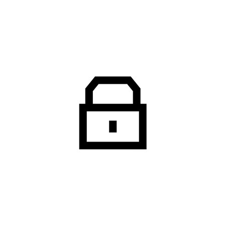 Lock icon isolated on white background. Padlock icon vector illustration.のイラスト素材