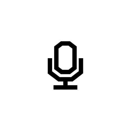 Microphone icon. Vector illustration. Flat design style eps 10のイラスト素材