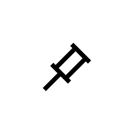 Syringe icon. Element of medical icons. Premium quality graphic design icon. Push pin icon. Mark vector.のイラスト素材