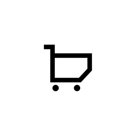 Shopping cart icon. Line style trolleyのイラスト素材