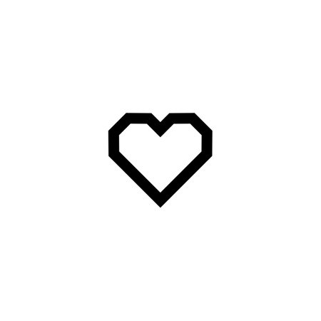 Heart icon isolated on white background. Simple line style vector.のイラスト素材