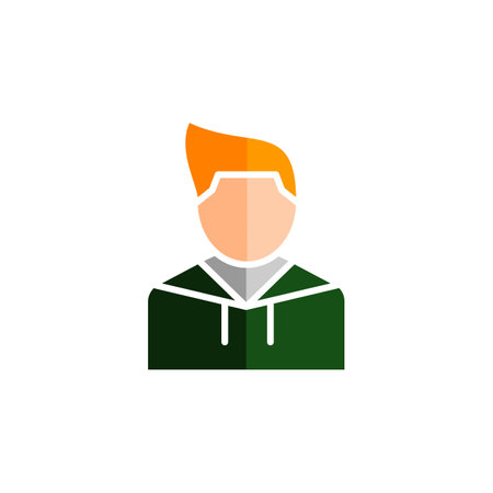 Hoodie boy related icon on background for graphic and web design. Creative illustration concept symbol for web or mobile appのイラスト素材