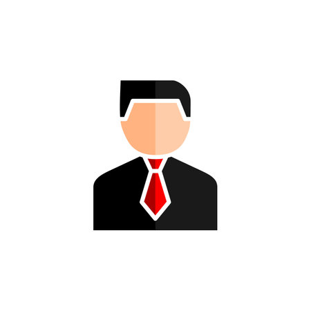 Businessman icon in flat style. Manager vector illustration on white isolated background. Manager business concept.のイラスト素材