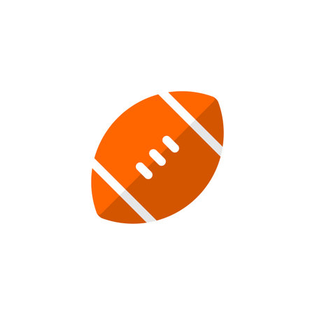 American football icon in flat style. Sport vector illustration on white isolated background. American football business concept.のイラスト素材