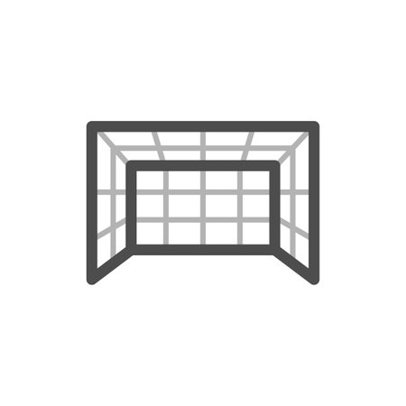 Soccer goal icon in flat style. Goal vector illustration on white isolated background. Goal business concept.のイラスト素材
