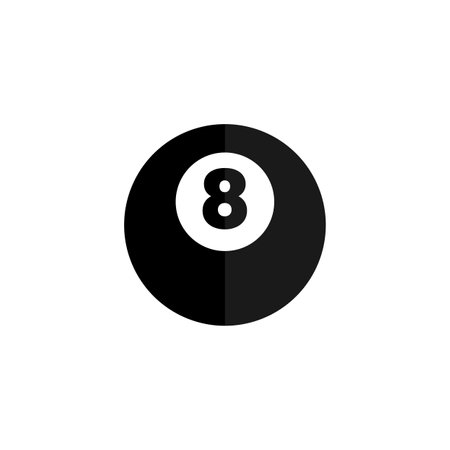 Billiard ball icon. Vector illustration. Flat design style eps 10