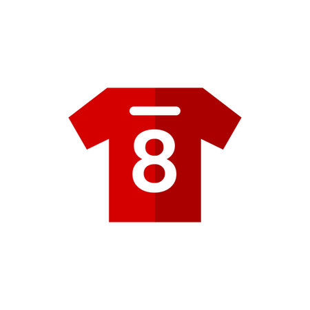 Number 8 with t-shirt icon design inspiration vector template elementsのイラスト素材