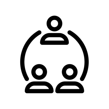 People Icon Group Vector. Outline People Sign. Isolated Contour Symbol Illustrationのイラスト素材