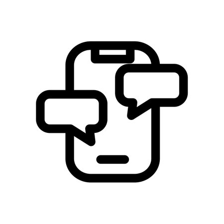 Chat icon vector. A thin line sign. Isolated contour symbol illustrationのイラスト素材