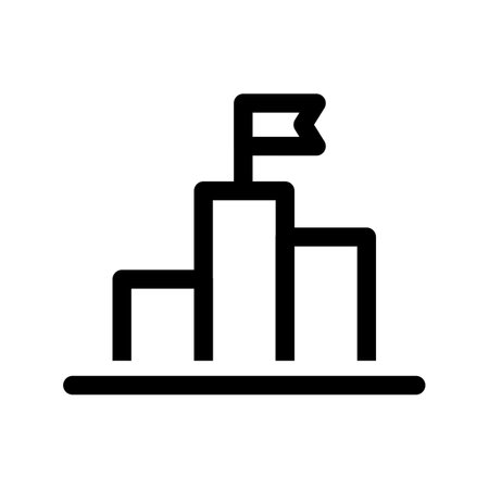 Podium icon vector. A thin line sign. Isolated contour symbol illustrationのイラスト素材