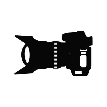 Camera icon isolated on white background. Vector illustration.のイラスト素材