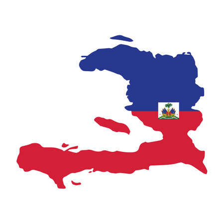 Haiti is a Caribbean country that shares the island of Hispaniola with the Dominican Republic to its east. Though itâs still recovering from a 2010 earthquake vector illustrationのイラスト素材