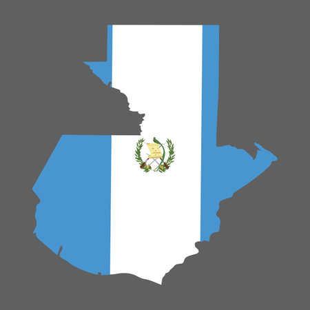 Guatemala Country in Central America vector illustration map and flag iconのイラスト素材