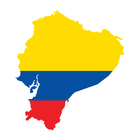 Ecuador map logo vector illustration flag iconのイラスト素材