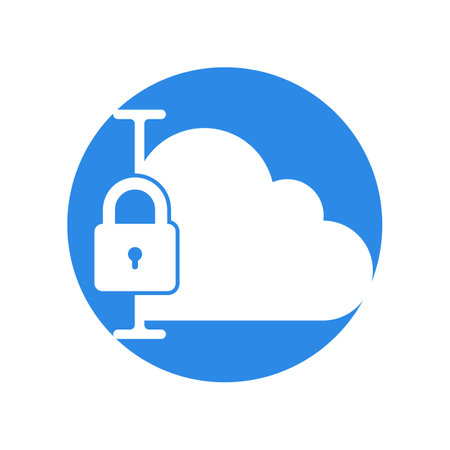Cloud Security Template IT Vector Creative Illustrationのイラスト素材