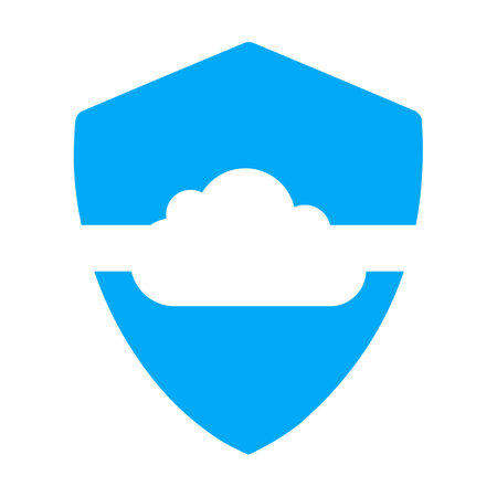 Cloud Security Template and Cloud Icon Vector Illustrationのイラスト素材
