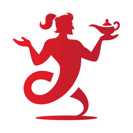 Genie Logo Design Vector Templateのイラスト素材