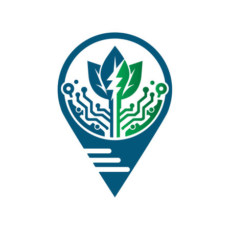 Eco Leaf Bolt Green Energy Vector Illustrationのイラスト素材