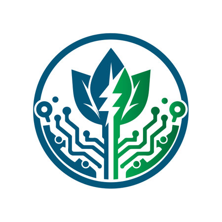 Eco Leaf Bolt Green Energy Vector Illustrationのイラスト素材