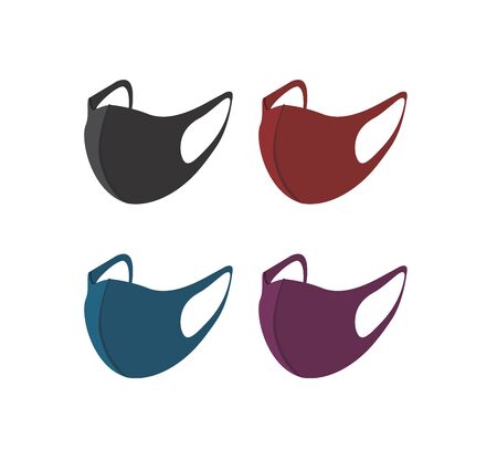 Cloth face mask illustrationのイラスト素材