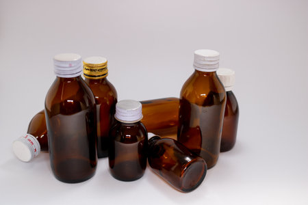 Syringe filled with medicine on isolated white backgroundのeditorial素材