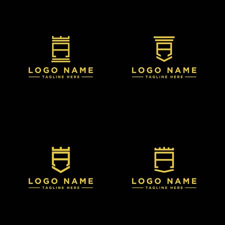 Logo Design Set, Initial Letter A - Vectorのイラスト素材