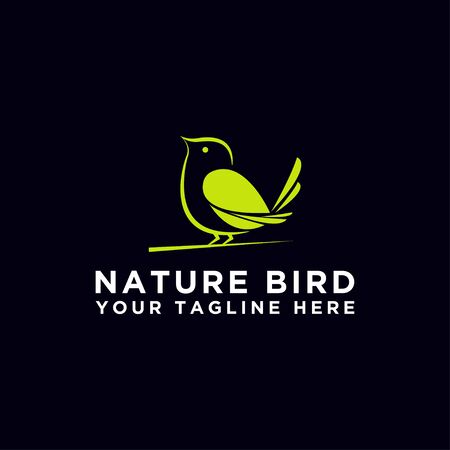 natural bird icon vector template logo design, - vectorのイラスト素材