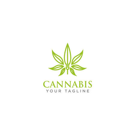 Marijuana Design Logo health icon, Vector Template - Vectorのイラスト素材