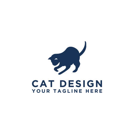 Logo design icon cat logo template vector. - Vectorのイラスト素材