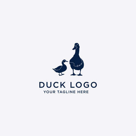 collection of vector animal logos. Duck design. - Vectorのイラスト素材