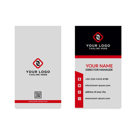 Modern, Creative and Clean Vector Design Business Card Template. Vertical Templateのイラスト素材