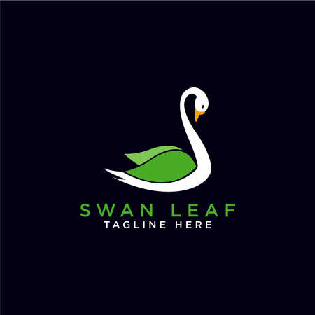 Swan logo design. The concept icon Logo Luxury Cosmetic Gold Fashion Jewelry. - Vectorのイラスト素材
