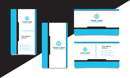 Modern, Creative and Clean Design Vector Business Card Template. Vertical and Horizontal Template Collectionのイラスト素材